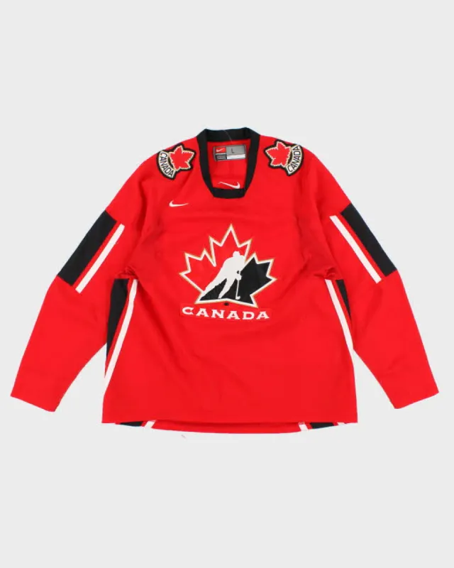 Mens Red Nike x Canada Sports Jersey - L sold by Rokit