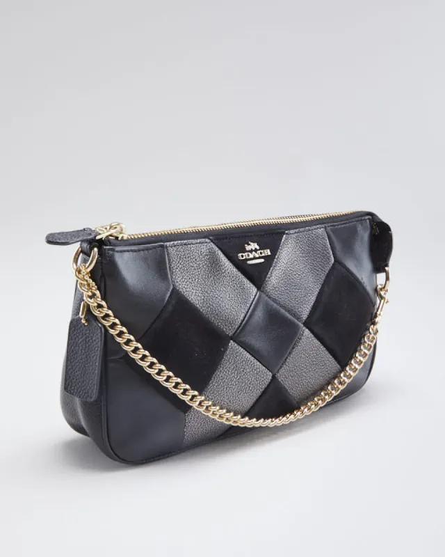 Vintage Black Coach Leather Shoulder Bag sold by Rokit