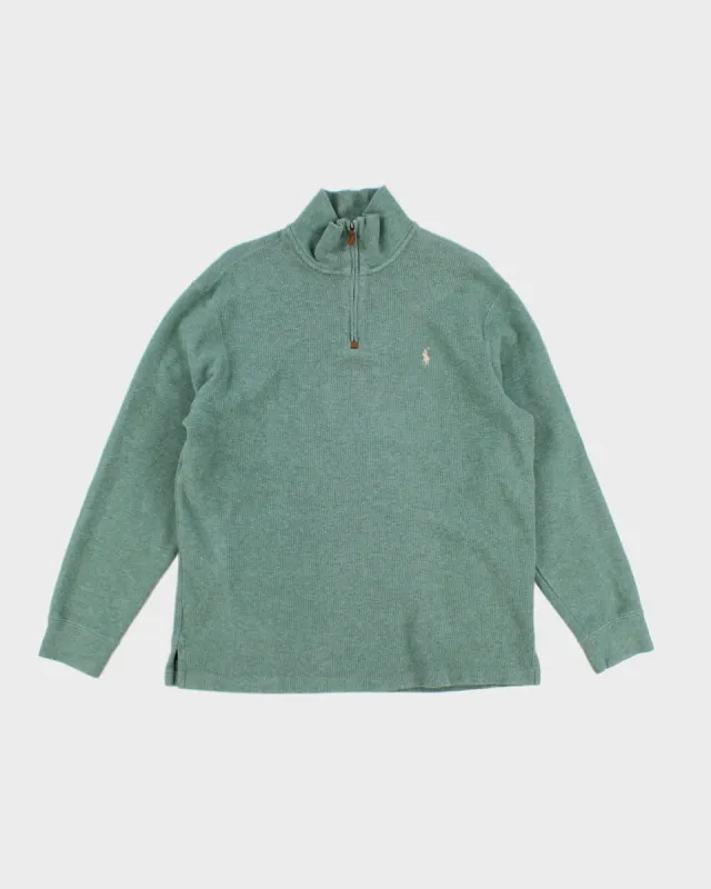 Vintage 90s Polo By Ralph Lauren Dad Quarter Zip - L sold by Rokit