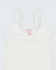 Y2k 00s La Vie En Rose White Mesh Slip Dress - M sold by Rokit
