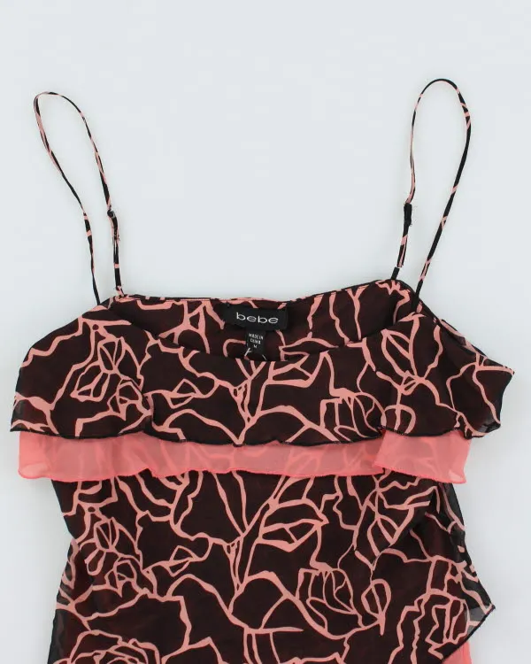 Y2k 00s Bebe Silk Ruffle Cami - M sold by Rokit product image thumbnail 3