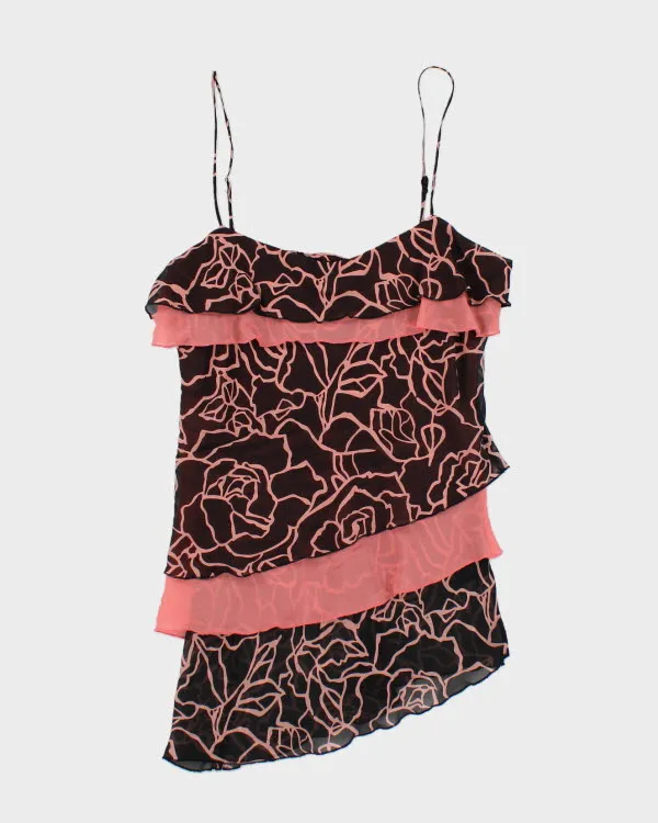 Y2k 00s Bebe Silk Ruffle Cami - M sold by Rokit