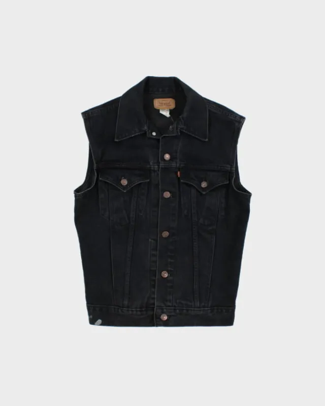 Vintage Levi's Black Denim Vest - S sold by Rokit
