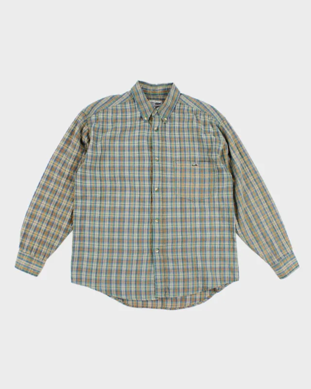 Vintage Lacoste Button Up Check Shirt - S sold by Rokit