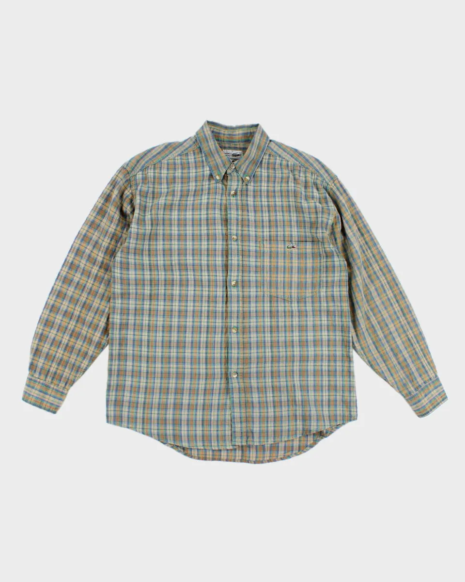 Vintage Lacoste Button Up Check Shirt - S sold by Rokit