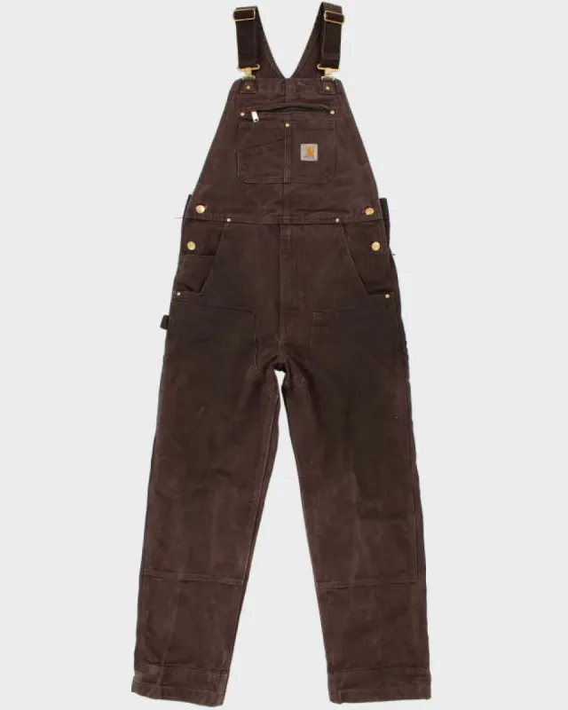 Vintage Carhartt Double Knee Brown Workwear Dungarees - W36 L31 sold by Rokit