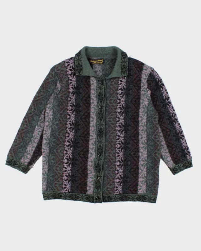 Women's Multi coloured Patterned Cardigan Knitwear - L sold by Rokit
