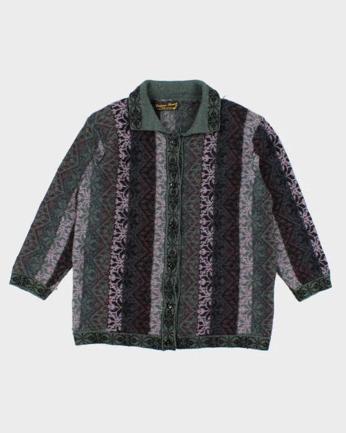 Women's Multi coloured Patterned Cardigan Knitwear - L sold by Rokit