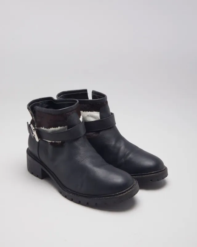 Fendi Cowhide Biker Boots - UK4 sold by Rokit
