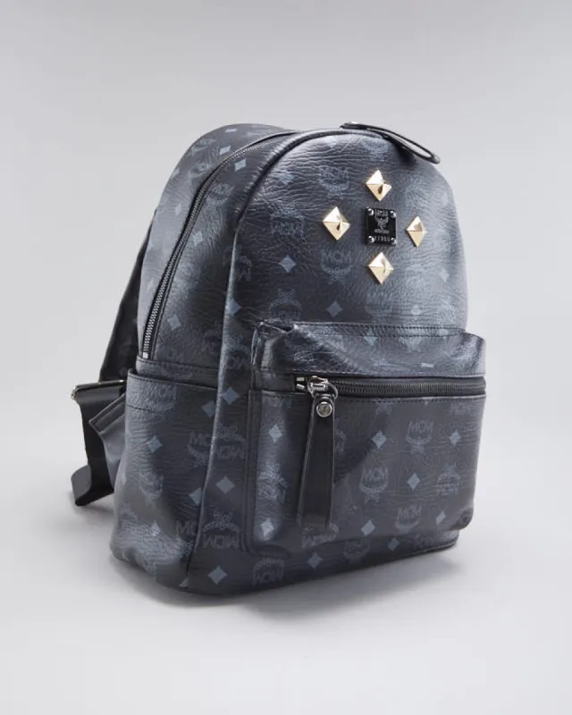 Unisex MCM Black Studded Back Pack sold by Rokit