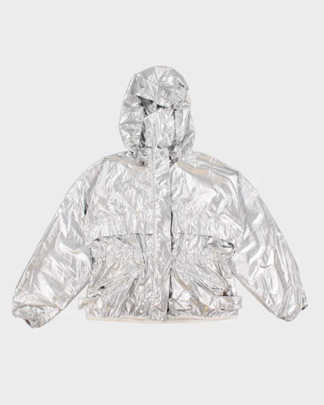 Vintage Moncler Silver Hooded Jacket - L sold by Rokit