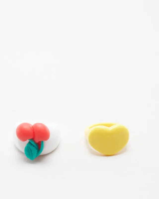 Y2K Summer Set of Two Rings - Size 8.5 sold by Rokit