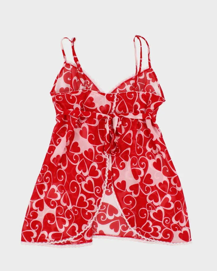 Y2k 00s Heart Print Mesh Cami - S sold by Rokit product image thumbnail 2