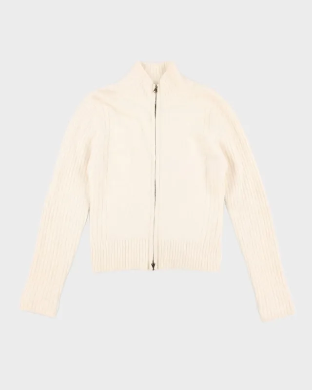 Vintage Reference Point Wool Blend Zip Up Jumper - L sold by Rokit