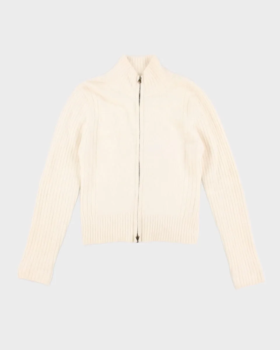 Vintage Reference Point Wool Blend Zip Up Jumper - L sold by Rokit