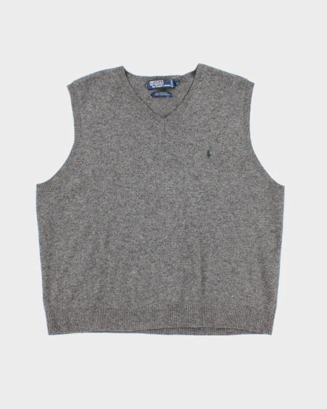 Vintage 90s Polo By Ralph Lauren Lambswool Vest - XL sold by Rokit