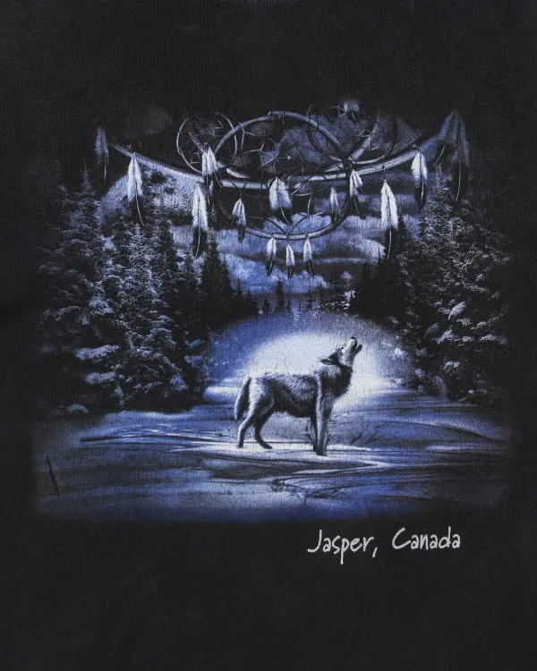 Vintage 90's Howling Wolf T-Shirt - M sold by Rokit product image thumbnail 4