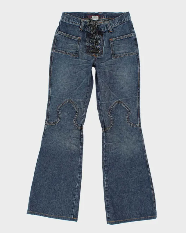 Vintage Y2K Women's Western Flared Jeans - W24 L29 made by Rokit