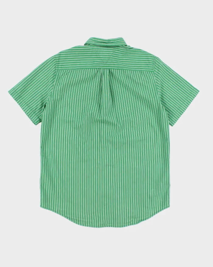 Vintage Tommy Hilfiger Green Striped Button Shirt - S sold by Rokit product image thumbnail 2
