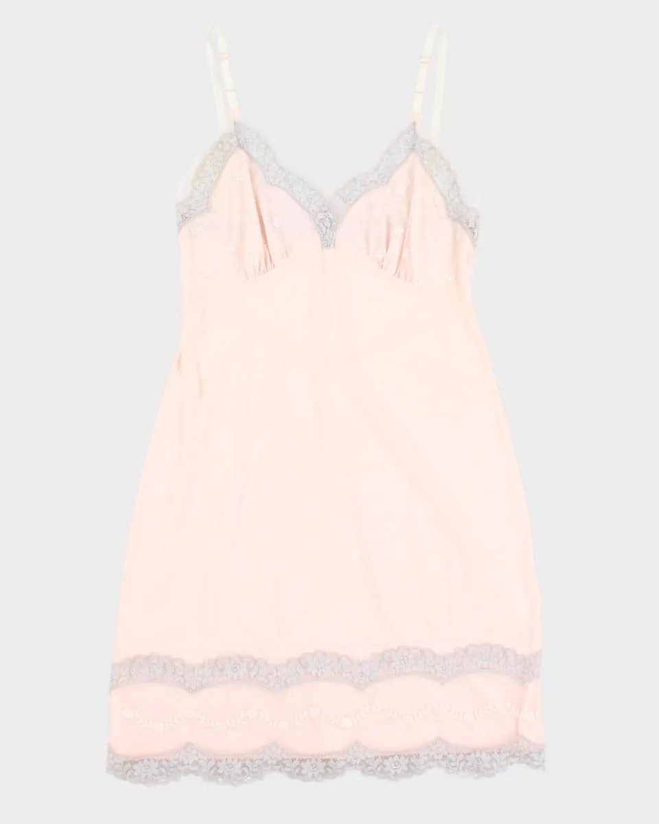 60's Delicate Embroidered Night Slip Dress - S sold by Rokit