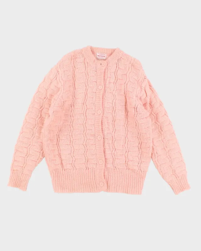 Vintage Chunky Wool Blend Cardigan - L sold by Rokit
