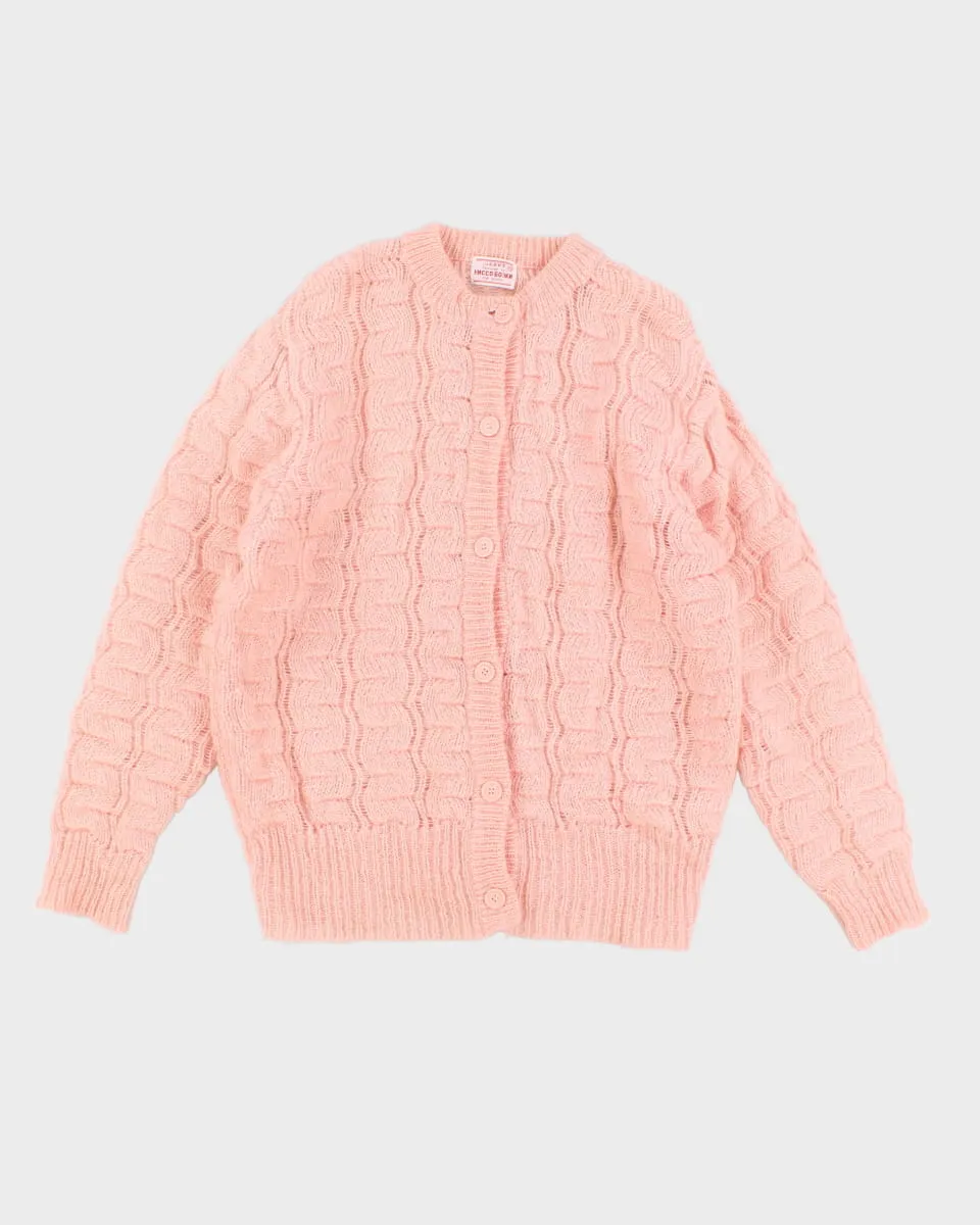 Vintage Chunky Wool Blend Cardigan - L sold by Rokit