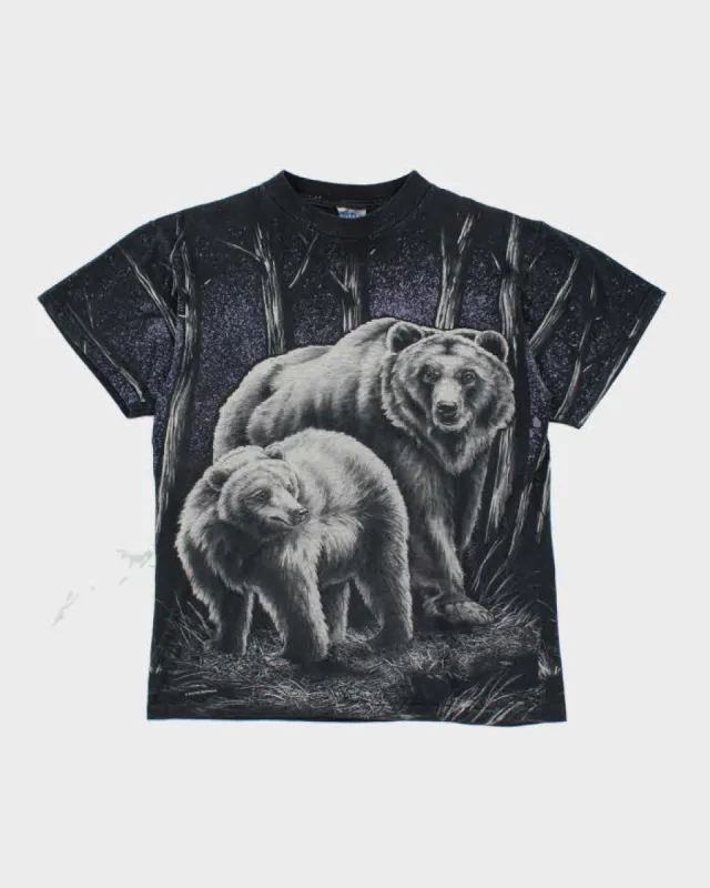 Vintage 90's All Over Print Bear Animal T-Shirt - M sold by Rokit