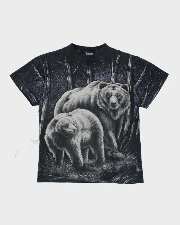 Vintage 90's All Over Print Bear Animal T-Shirt - M sold by Rokit