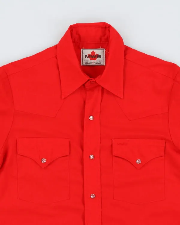 Vintage MWG 70s Red Western Shirt - S sold by Rokit product image thumbnail 3