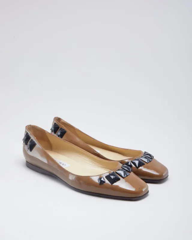 Vintage Woman's Brown Jimy Choo Patent Leather Pumps - UK^ sold by Rokit