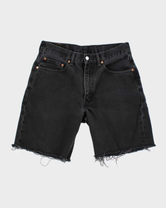 Levi's 550 Black Denim Shorts - W32 sold by Rokit
