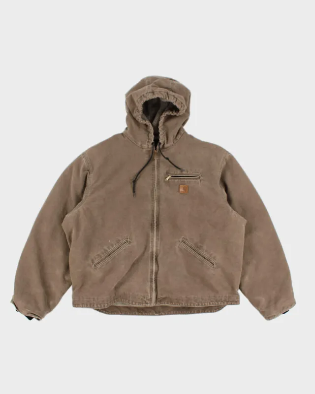 Vintage Carhartt Fleece Lined Hooded Work Wear Jacket - XXL sold by Rokit