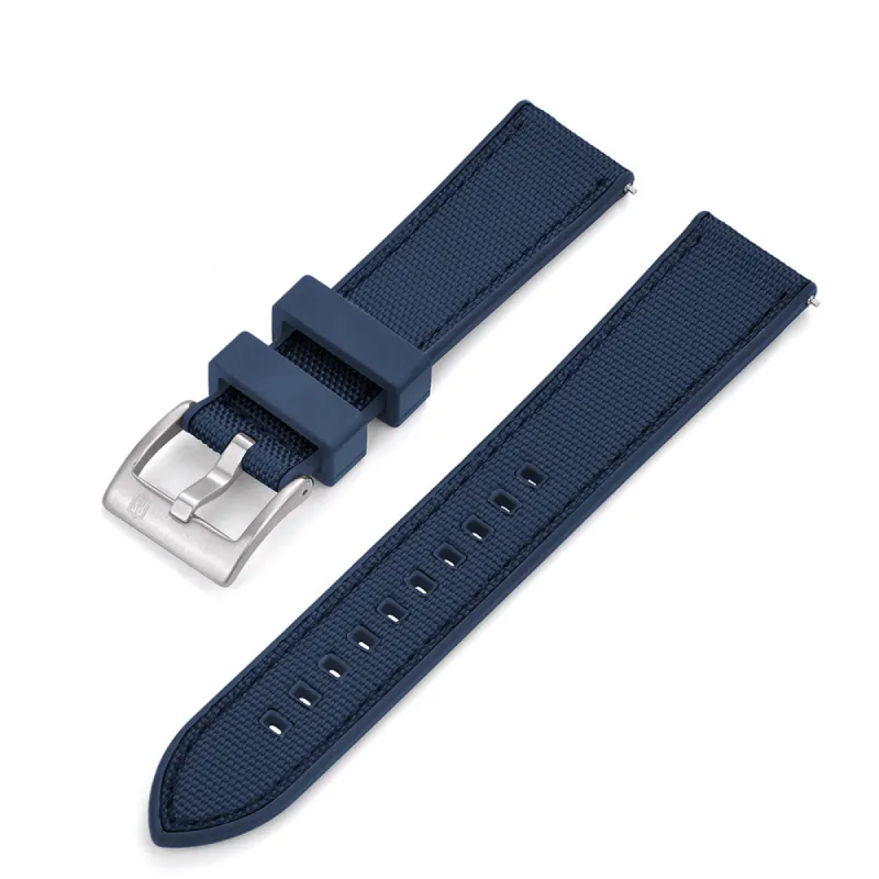 Sail Strap Hybrid - Sailcloth / Rubber Watch Strap - Blue sold by Royal Straps