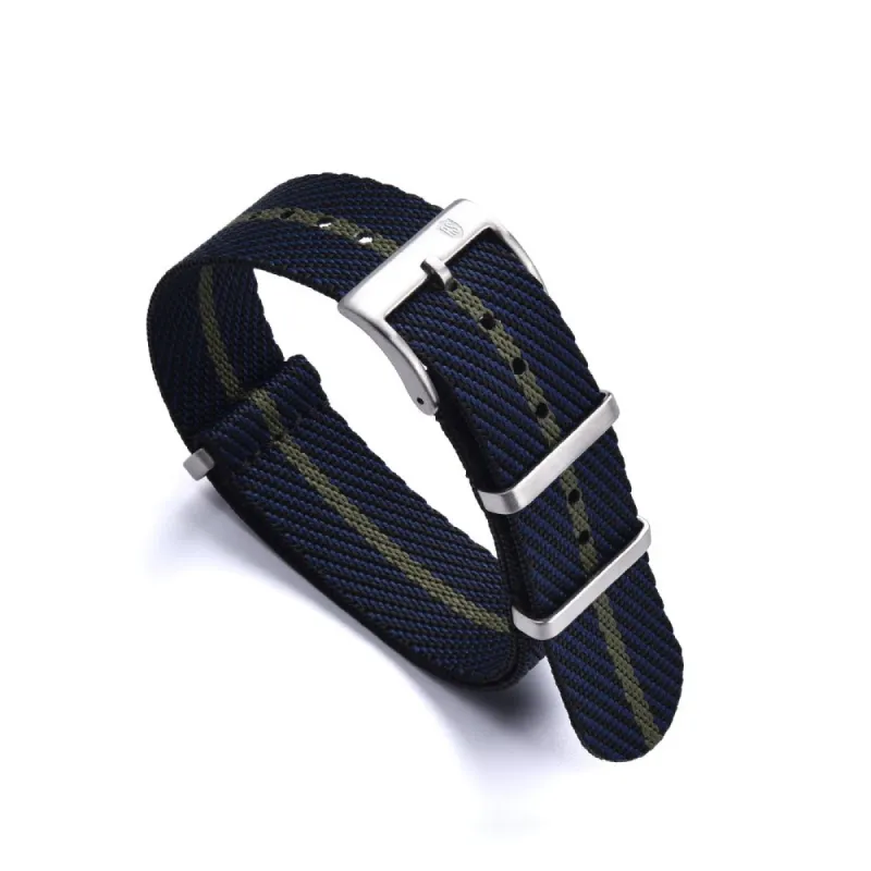 NATOBAND - RS TUDOR STYLE NATO STRAP - NAVY / GREEN sold by Royal Straps