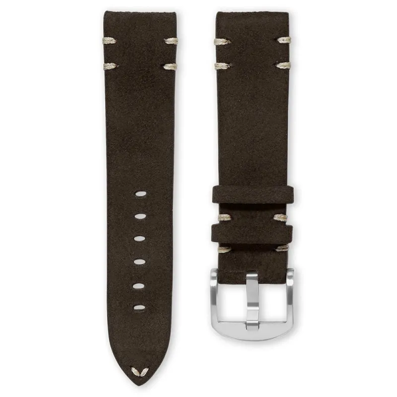 KLOCKARMBAND - SAINT TROPEZ VINTAGE SUEDE - RISTRETTO sold by Royal Straps