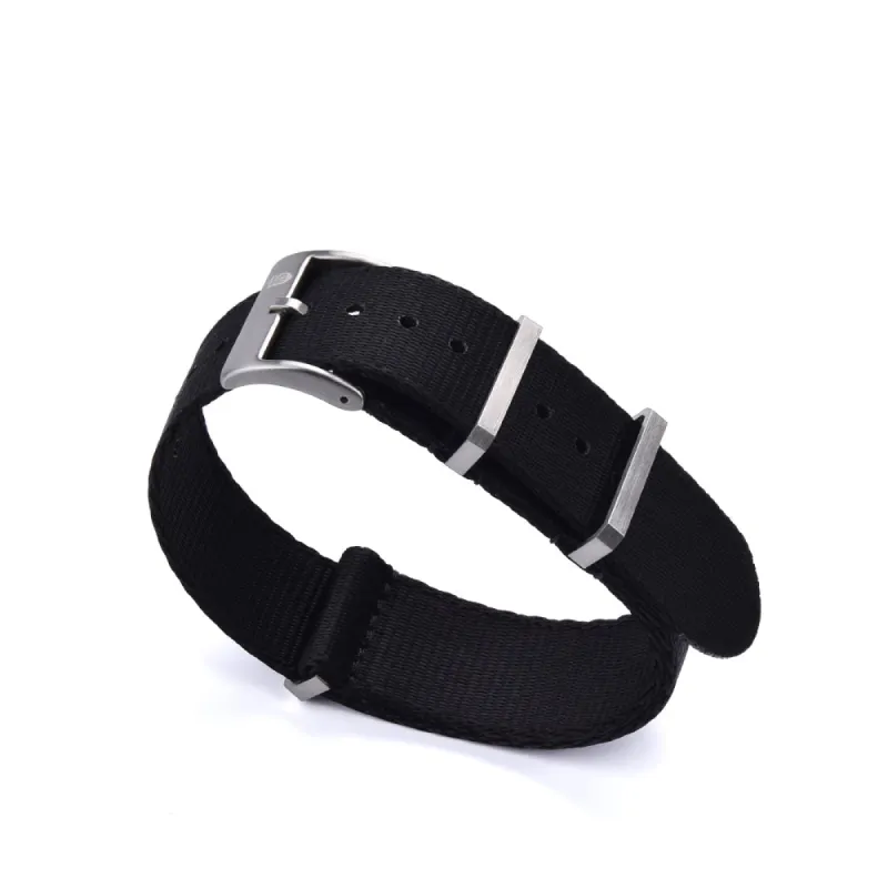 NATOBAND - RS HEAVY DUTY PREMIUM NATO STRAP - BLACK made by Royal Straps