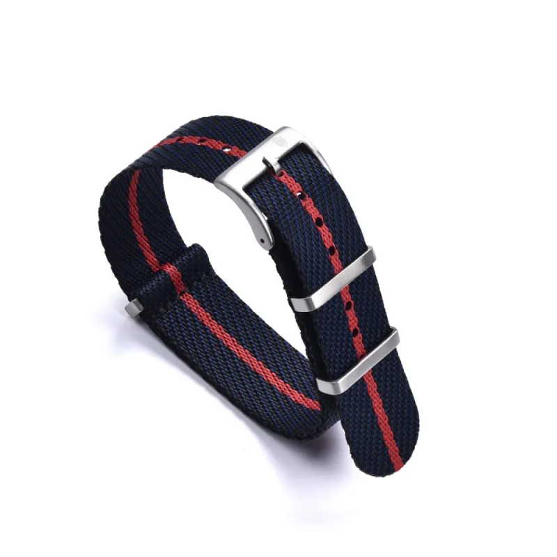 NATOBAND - RS TUDOR STYLE NATO STRAP - NAVY / RED sold by Royal Straps
