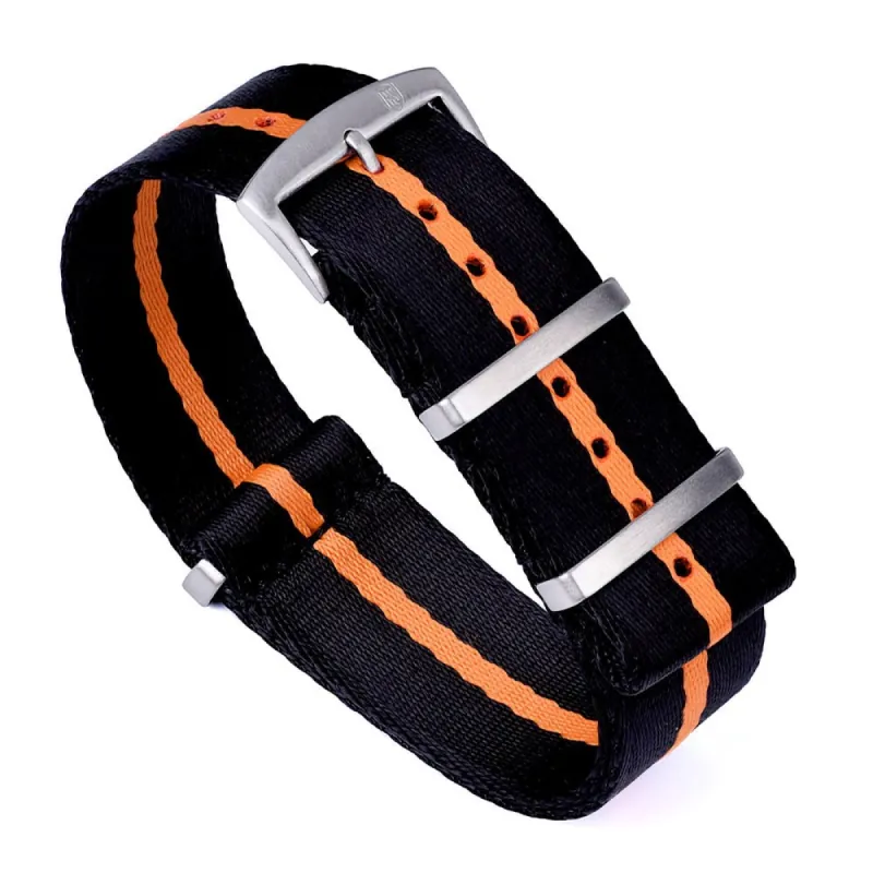 NATOBAND - ROYAL STRAPS PREMIUM NATO STRAP - RACING ORANGE sold by Royal Straps