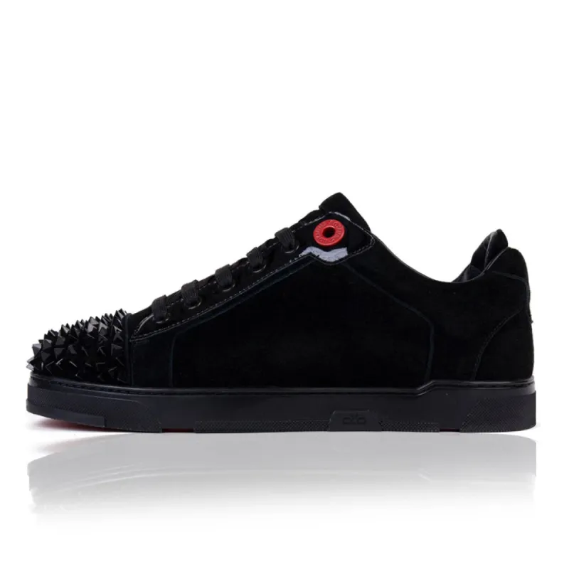 Royaums Luisa Triangle Suede Black sold by ROYAUMS Outlet