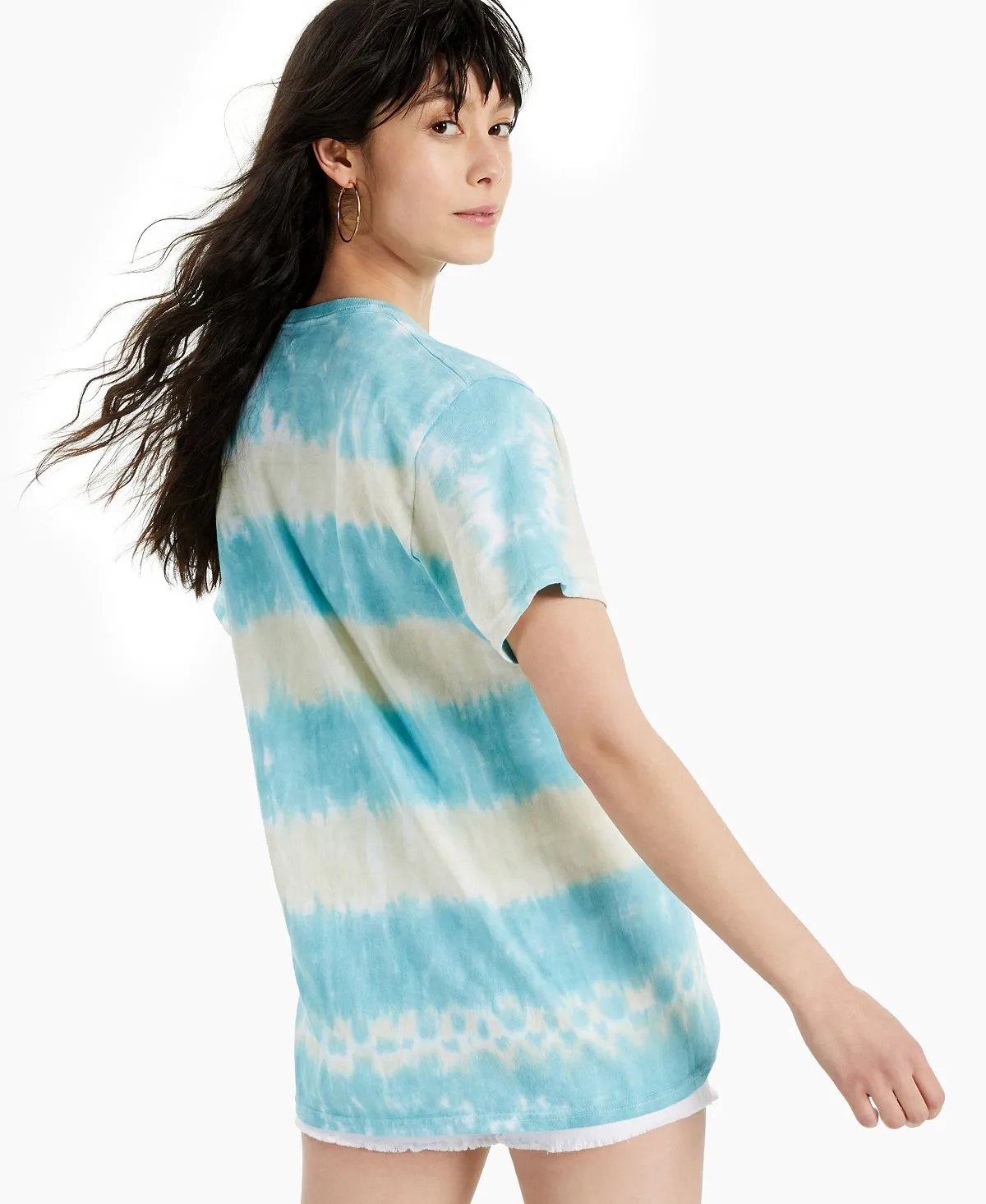 Junk Food Women's Tie Dye Short Sleeve Crew Neck T-Shirt Blue Size X-Small sold by Ruumur product image thumbnail 2