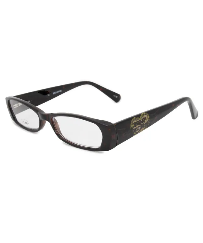 Harley Davidson Rectangular Reading Eyeglasses HD3004 TO 52 +1.50 made by Ruumur
