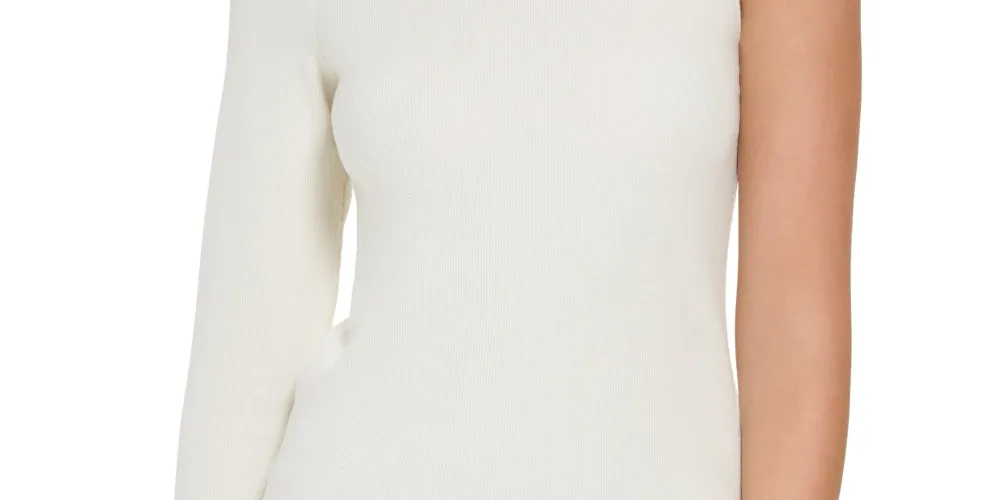 Calvin Klein Women's One Shoulder Turtleneck Top White Size Medium sold by Ruumur product image thumbnail 3