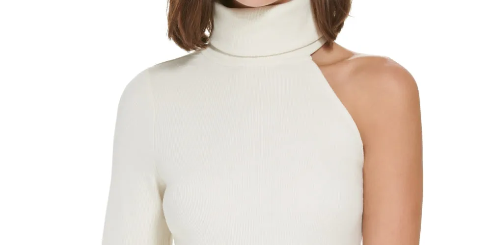 Calvin Klein Women's One Shoulder Turtleneck Top White Size Medium sold by Ruumur product image thumbnail 2
