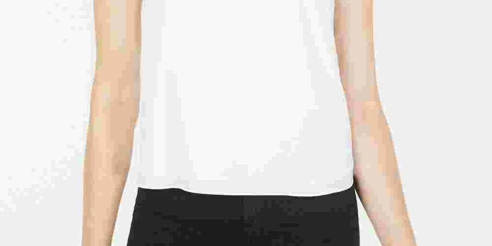 Leyden Women's Sleeveless V Neck Top White Size Large sold by Ruumur product image thumbnail 3