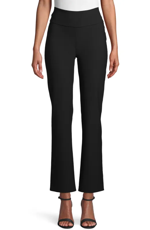 Anne Klein Women's Flare Ankle Crepe Pants Black Size Small sold by Ruumur