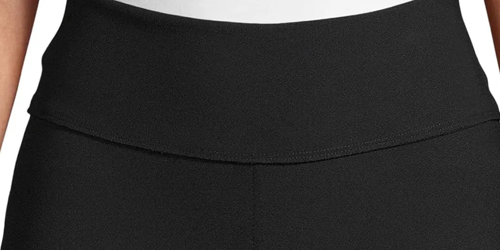 Anne Klein Women's Flare Ankle Crepe Pants Black Size Small sold by Ruumur product image thumbnail 2