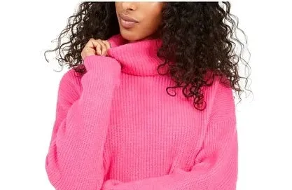 Sun+ Moon Women's Pink Long Sleeve Turtle Neck T-Shirt SweaterPink Size X-Small sold by Ruumur product image thumbnail 2