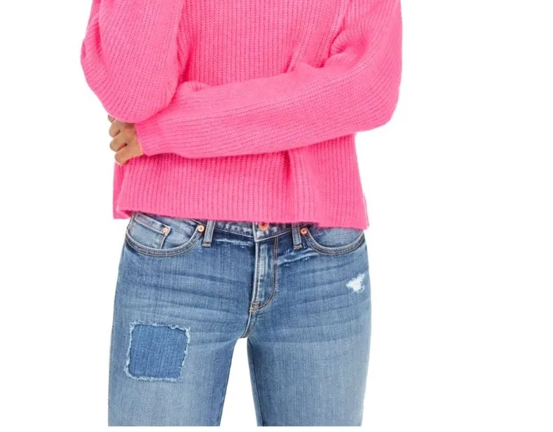 Sun+ Moon Women's Pink Long Sleeve Turtle Neck T-Shirt SweaterPink Size X-Small sold by Ruumur product image thumbnail 3