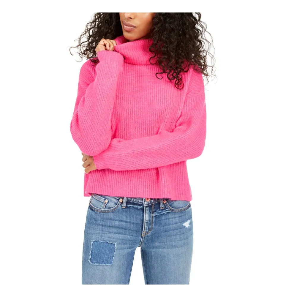 Sun+ Moon Women's Pink Long Sleeve Turtle Neck T-Shirt SweaterPink Size X-Small sold by Ruumur