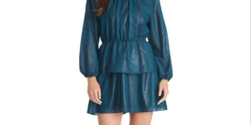 Rachel Roy Women's Rylee Tiered Printed Mini Dress Green Size Small sold by Ruumur product image thumbnail 3